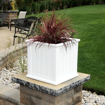 Mayne Cape Cod Patio Planter 20x20 - White 4838-W